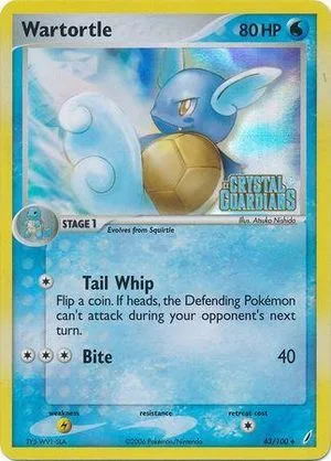 Wartortle [Reverse Holo], English Pokemon card
