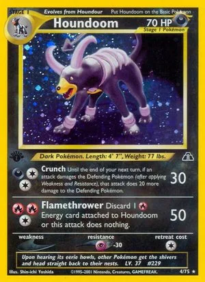 Houndoom [1st Edition], English Pokemon card
