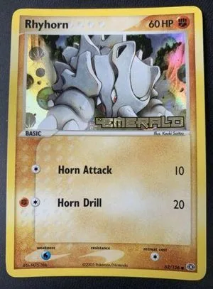 Rhyhorn [Reverse Holo], English Pokemon card