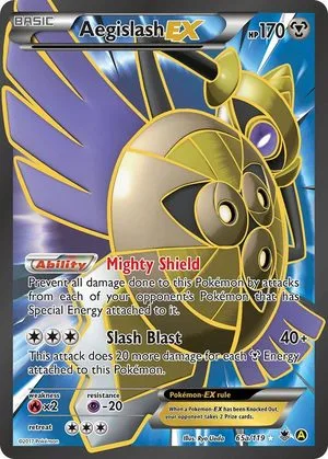 Aegislash EX, English Pokemon card