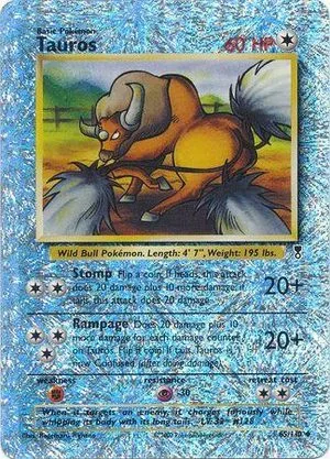 Tauros [Reverse Holo], English Pokemon card