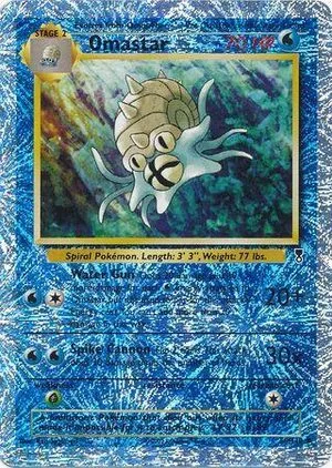 Omastar [Reverse Holo], English Pokemon card