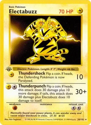Electabuzz [1st Edition], English Pokemon card