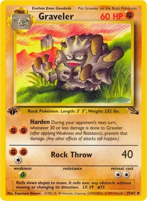 Graveler [1st Edition], English Pokemon card