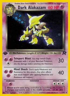 Dark Alakazam [1st Edition], English Pokemon card