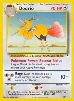 Dodrio, English Pokemon card