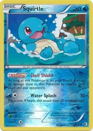 Squirtle [Reverse Holo], English Pokemon card