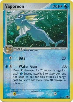 Vaporeon [Holo], English Pokemon card