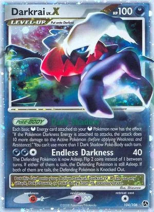 Darkrai LV. X, English Pokemon card