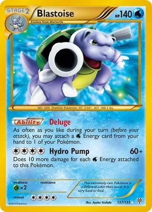 Blastoise, English Pokemon card