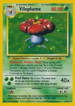 Vileplume [No Symbol], English Pokemon card