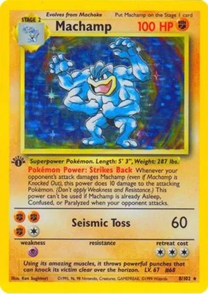 Machamp [1st Edition], English Pokemon card