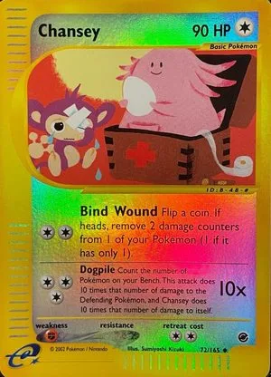 Chansey [Reverse Holo], English Pokemon card