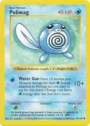 Poliwag [Shadowless], English Pokemon card