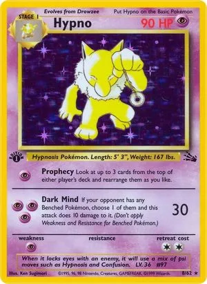 Hypno [1st Edition], English Pokemon card