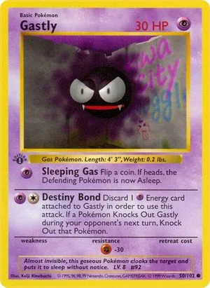 Gastly [1st Edition], English Pokemon card