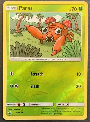 Paras [Reverse Holo], English Pokemon card