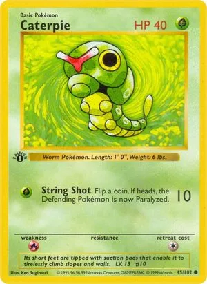 Caterpie [1st Edition], English Pokemon card