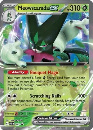 Meowscarada ex, English Pokemon card