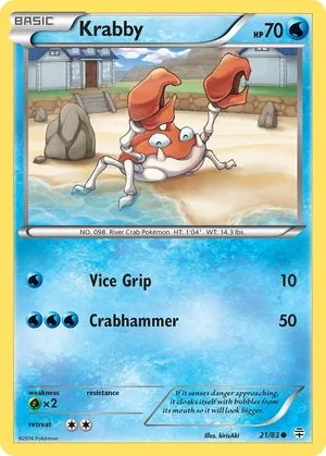 Krabby, English Pokemon card