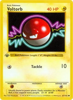 Voltorb [1st Edition], English Pokemon card