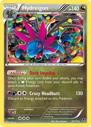Hydreigon, English Pokemon card