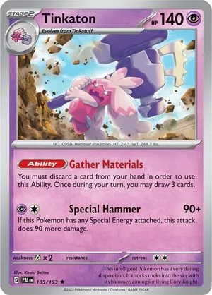 Tinkaton, English Pokemon card