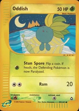 Oddish [Reverse Holo], English Pokemon card