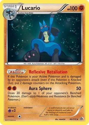 Lucario, English Pokemon card