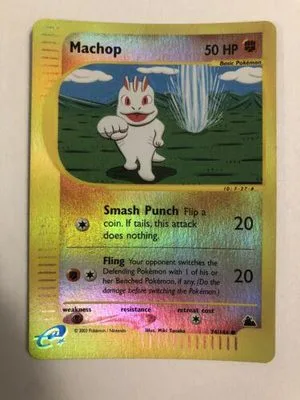 Machop [Reverse Holo], English Pokemon card