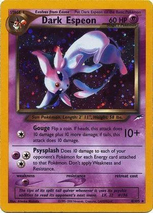 Dark Espeon, English Pokemon card