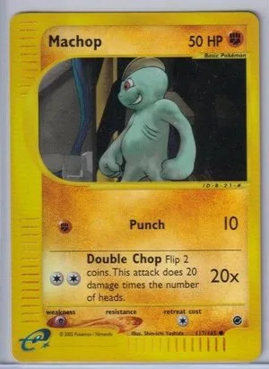 Machop [Reverse Holo], English Pokemon card