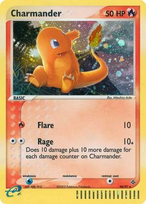 Charmander, English Pokemon card