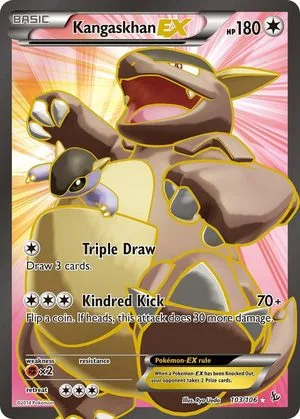 Kangaskhan EX, English Pokemon card