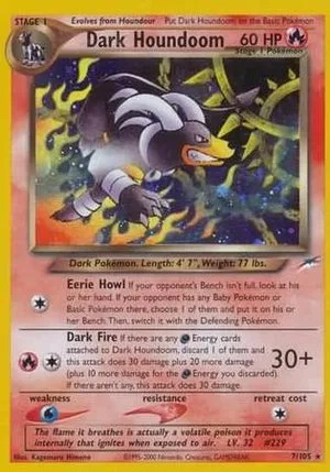 Dark Houndoom, English Pokemon card