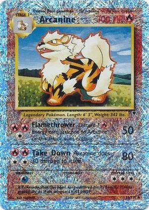 Arcanine [Reverse Holo], English Pokemon card