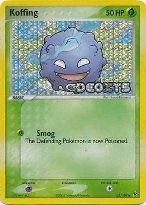Koffing [Reverse Holo], English Pokemon card