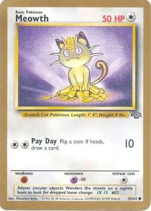 Meowth [Gold Border], English Pokemon card