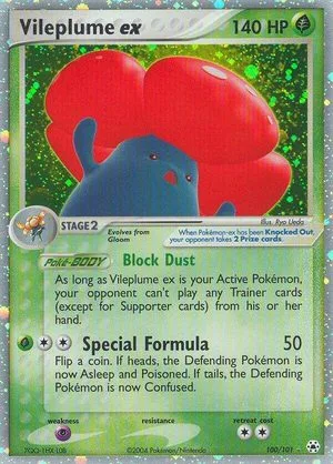 Vileplume EX, English Pokemon card