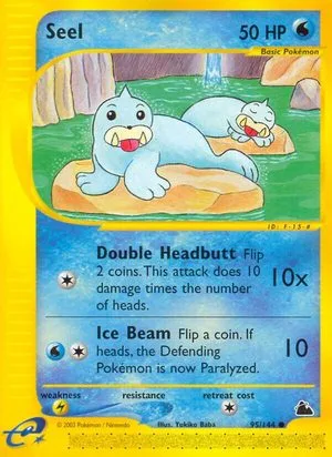 Seel, English Pokemon card