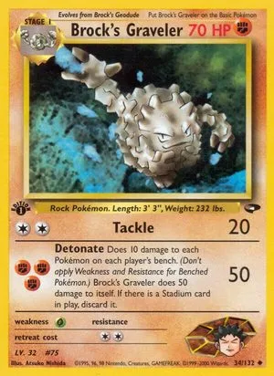 Brock's Graveler [1st Edition], English Pokemon card