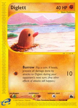 Diglett, English Pokemon card