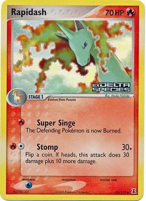 Rapidash [Reverse Holo], English Pokemon card