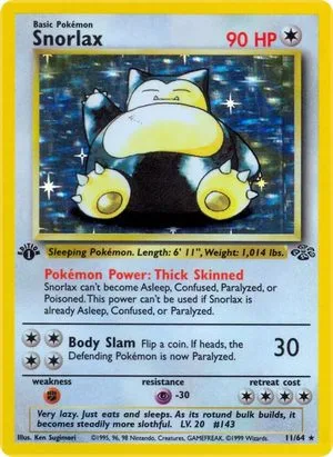 Snorlax [1st Edition], English Pokemon card