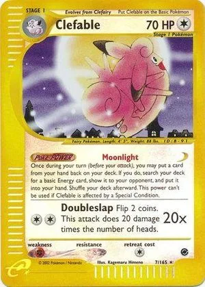 Clefable [Reverse Holo], English Pokemon card