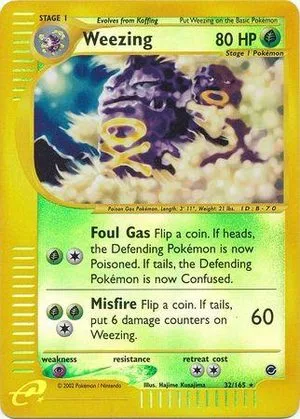 Weezing [Reverse Holo], English Pokemon card