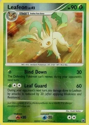 Leafeon [Reverse Holo], English Pokemon card