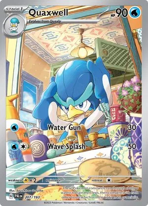 Quaxwell, English Pokemon card