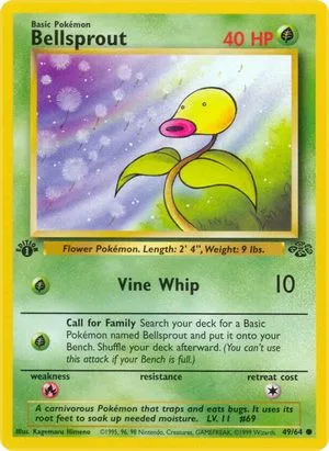 Bellsprout [1st Edition], English Pokemon card