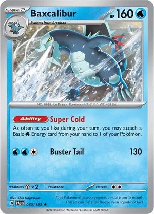 Baxcalibur, English Pokemon card